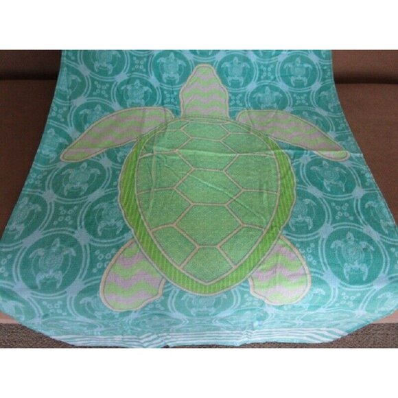 New Green Sea Turtle Beach Towel Cotton Bath Pool GIFT Ocean Honu Turtles Motif - Picture 2 of 5